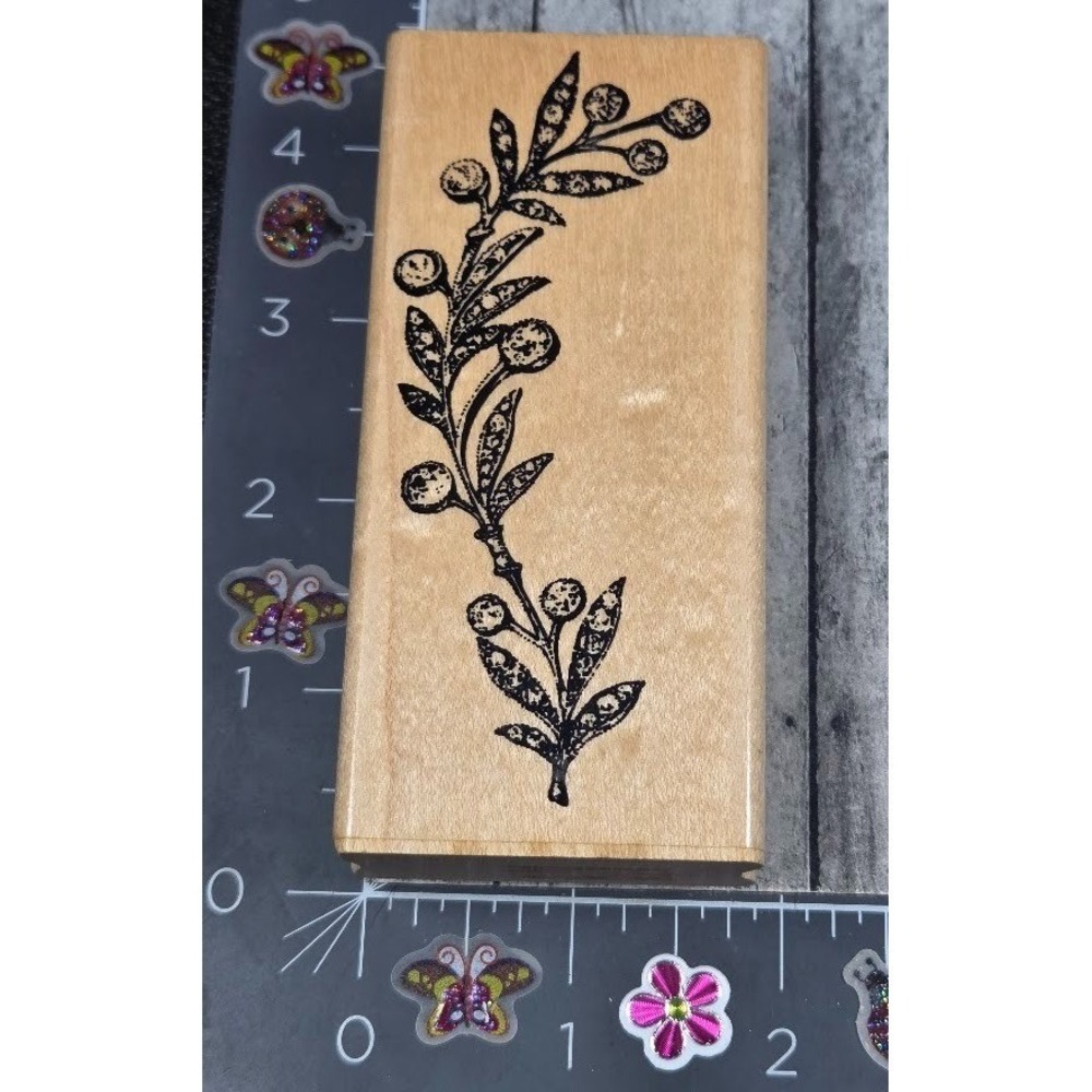 Stampendous Heirloom Bloom N118 2001 4X1.75 Rubber Stamp Wood #Q113
